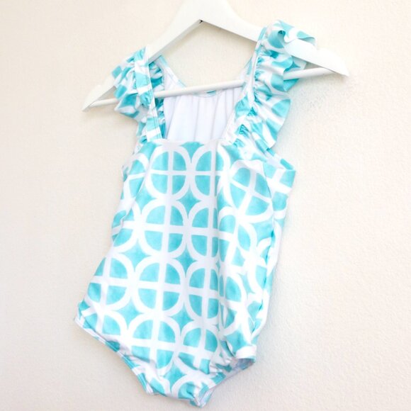 NEW! Kenny Flowers Kiddy Flowers The Maldives Girls Ruffle One Piece 2T, 12 - Picture 7 of 8